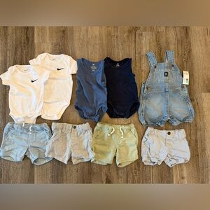 EUC- Baby Boy 6-9M summer clothing bundle- Nike, H&M, OshKosh B’gosh, Carter’s